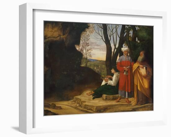 Three Philosophers, 1508-1509-Giorgione-Framed Giclee Print