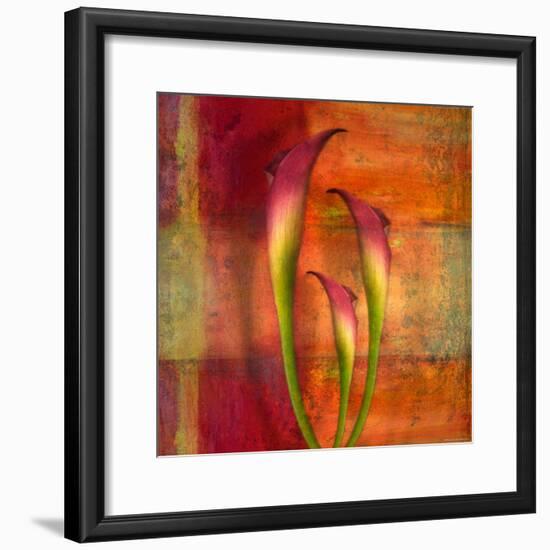 Three Pink Lilies-Robert Cattan-Framed Photographic Print