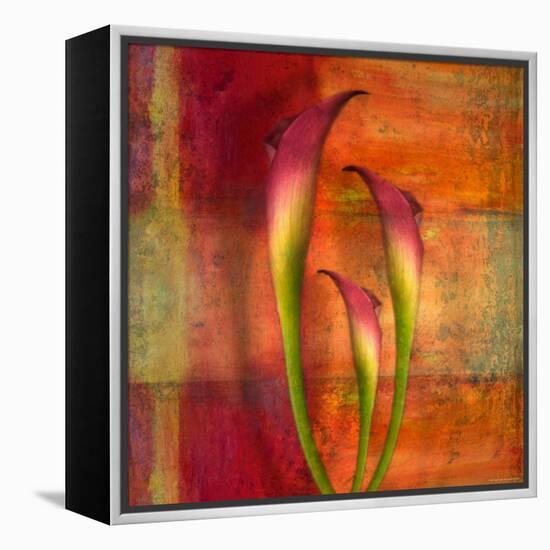 Three Pink Lilies-Robert Cattan-Framed Premier Image Canvas