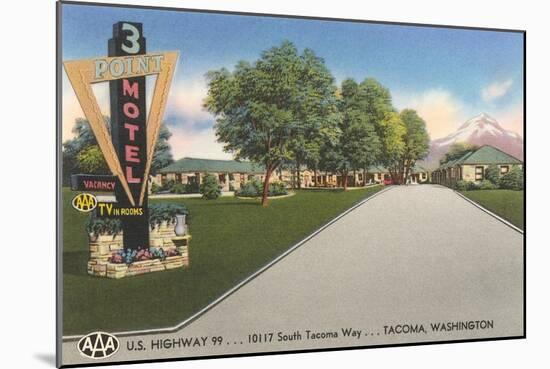 Three Point Motel, Tacoma, Washington-null-Mounted Art Print