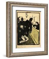 Three Policemen Bring a Man Beaten Black and Blue into the Police Station-F?lix Vallotton-Framed Giclee Print