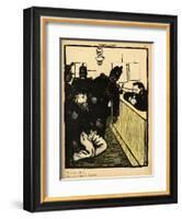 Three Policemen Bring a Man Beaten Black and Blue into the Police Station-F?lix Vallotton-Framed Giclee Print