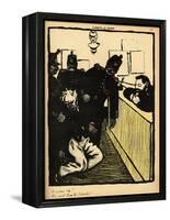 Three Policemen Bring a Man Beaten Black and Blue into the Police Station-F?lix Vallotton-Framed Premier Image Canvas