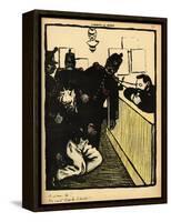 Three Policemen Bring a Man Beaten Black and Blue into the Police Station-F?lix Vallotton-Framed Premier Image Canvas
