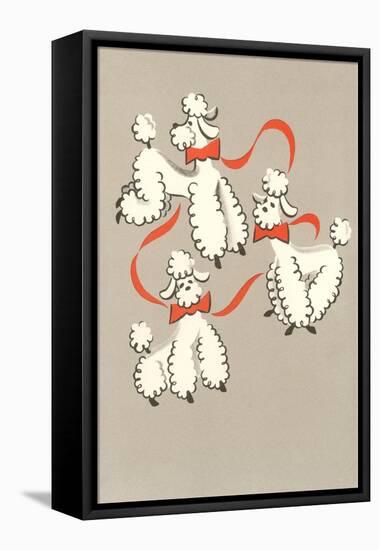 Three Poodles Caricature-null-Framed Stretched Canvas