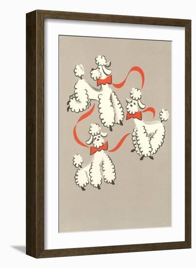 Three Poodles Caricature-null-Framed Art Print
