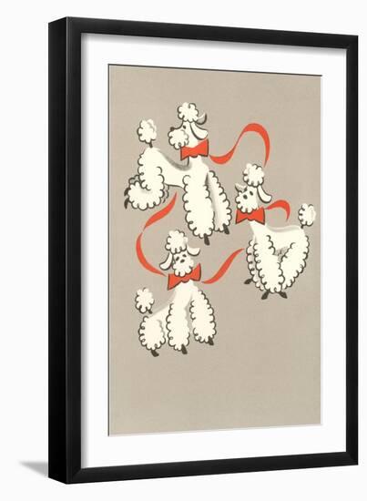 Three Poodles Caricature-null-Framed Art Print