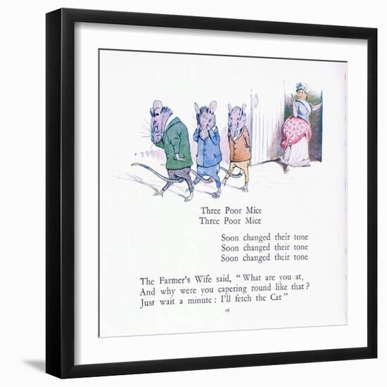 Three Poor Mice, Three Poor Mice, Soon Changed their Tune-Walton Corbould-Framed Giclee Print