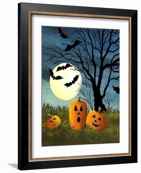 Three Pumpkins-Debbi Wetzel-Framed Giclee Print