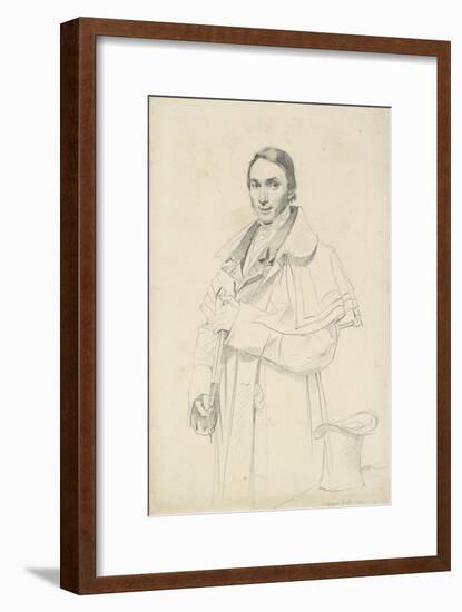 Three-Quarter-Length Portrait of Jean-Francois-Antoine Forest (Graphite on White Wove Paper)-Jean Auguste Dominique Ingres-Framed Giclee Print