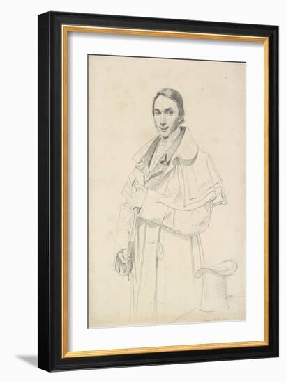 Three-Quarter-Length Portrait of Jean-Francois-Antoine Forest (Graphite on White Wove Paper)-Jean Auguste Dominique Ingres-Framed Giclee Print