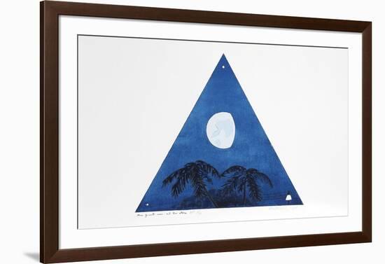 Three Quarter Moon-Two Evening Stars-Bill Beckley-Framed Collectable Print