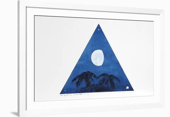 Three Quarter Moon-Two Evening Stars-Bill Beckley-Framed Collectable Print