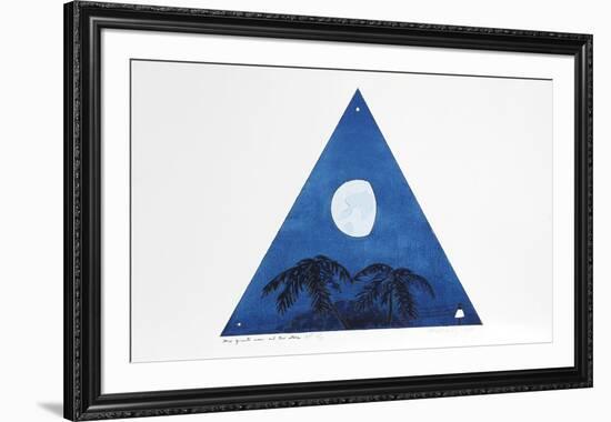 Three Quarter Moon-Two Evening Stars-Bill Beckley-Framed Collectable Print