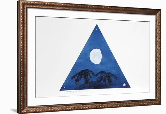 Three Quarter Moon-Two Evening Stars-Bill Beckley-Framed Collectable Print