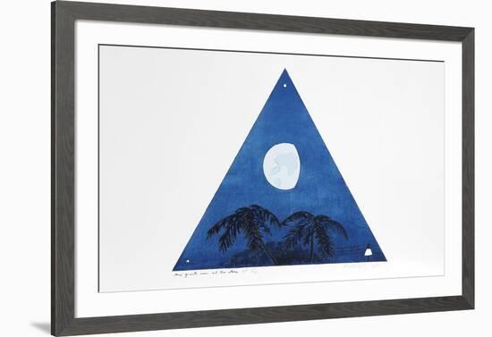 Three Quarter Moon-Two Evening Stars-Bill Beckley-Framed Collectable Print