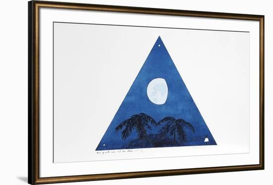 Three Quarter Moon-Two Evening Stars-Bill Beckley-Framed Collectable Print