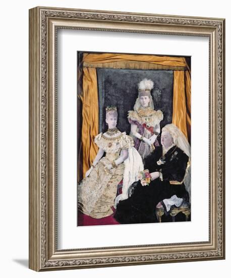 Three Queens - Collage Portraits of Queen Victoria, Alexandra and Mary-null-Framed Giclee Print