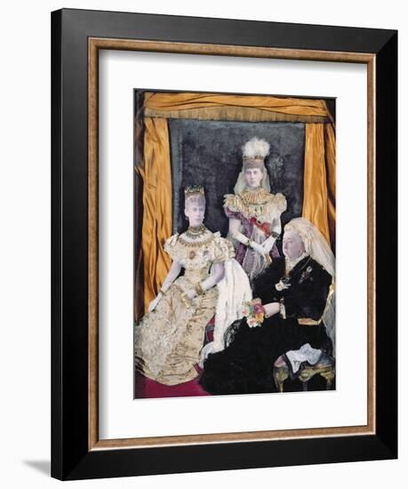 Three Queens - Collage Portraits of Queen Victoria, Alexandra and Mary-null-Framed Giclee Print