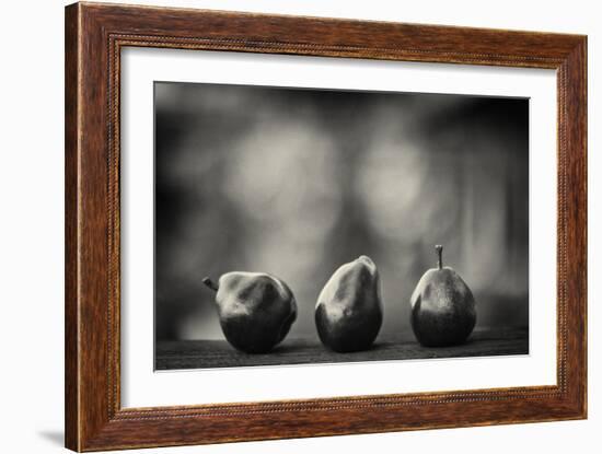 Three Red Pears on the Precipice-Geoffrey Ansel Agrons-Framed Photographic Print