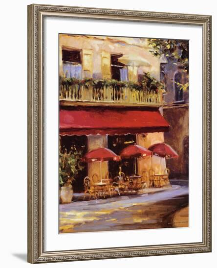 Three Red Umbrellas-Keith Wicks-Framed Art Print