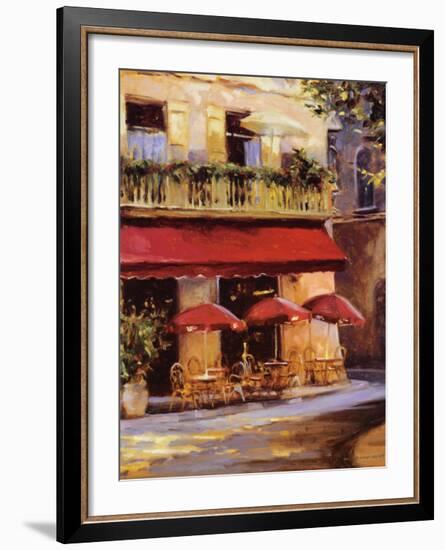 Three Red Umbrellas-Keith Wicks-Framed Art Print