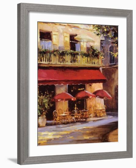 Three Red Umbrellas-Keith Wicks-Framed Art Print