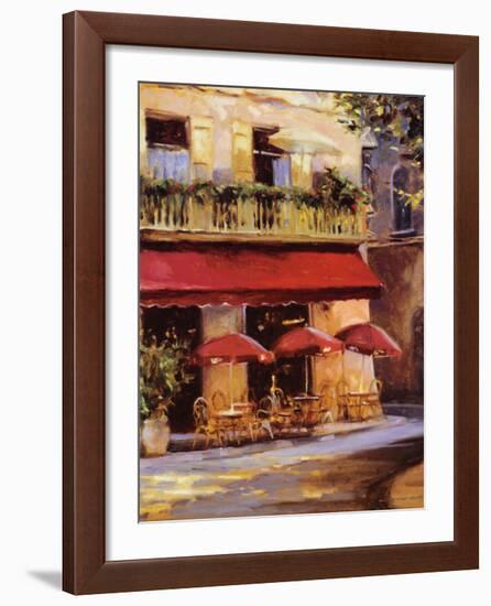 Three Red Umbrellas-Keith Wicks-Framed Art Print