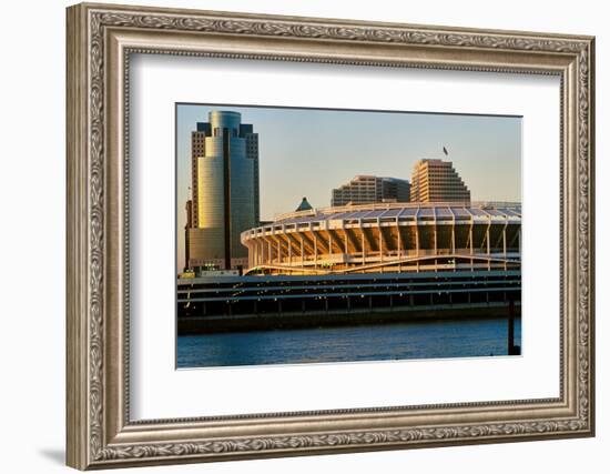 Three Rivers Stadium on Ohio River, Cincinnati, OH-null-Framed Photographic Print
