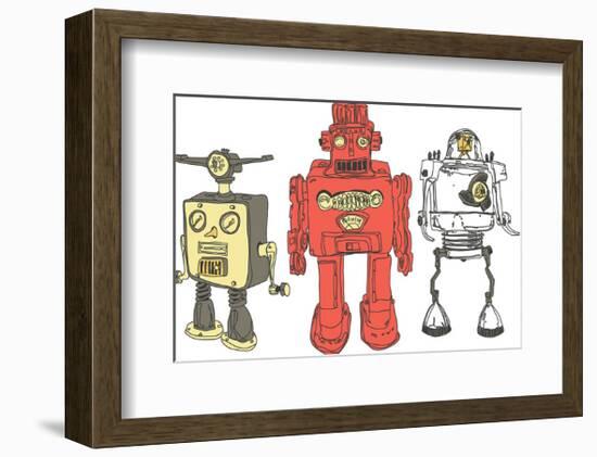 Three Robots-Paul McCreery-Framed Art Print
