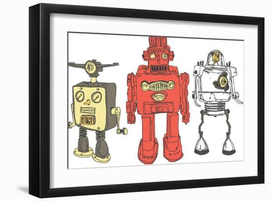 Three Robots-Paul McCreery-Framed Art Print