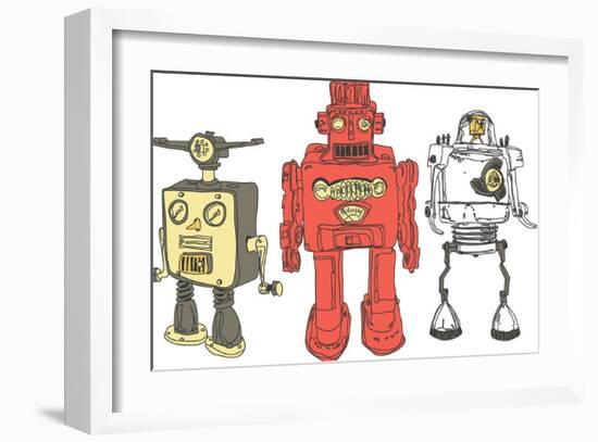 Three Robots-Paul McCreery-Framed Art Print