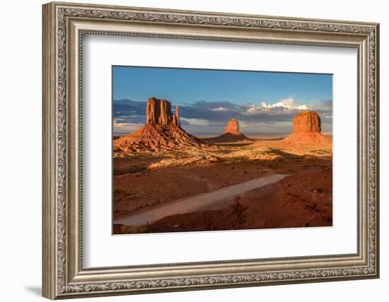 Three Rocks in the Monument Valley.-lucky-photographer-Framed Photographic Print