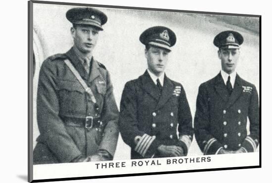'Three Royal Brothers', 1920 (1937)-Unknown-Mounted Photographic Print