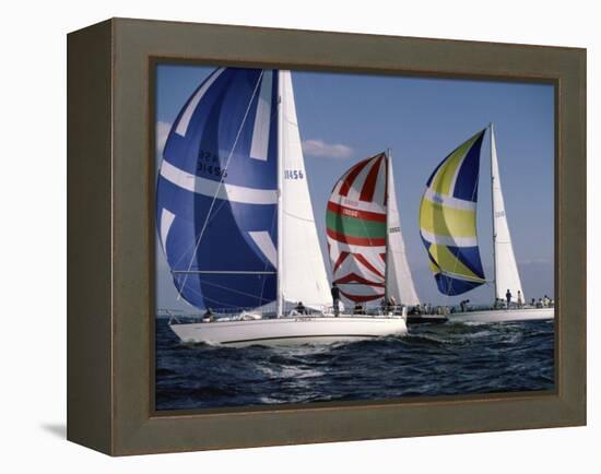 Three Sailboats-null-Framed Premier Image Canvas
