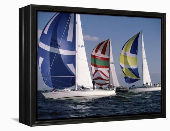 Three Sailboats-null-Framed Premier Image Canvas