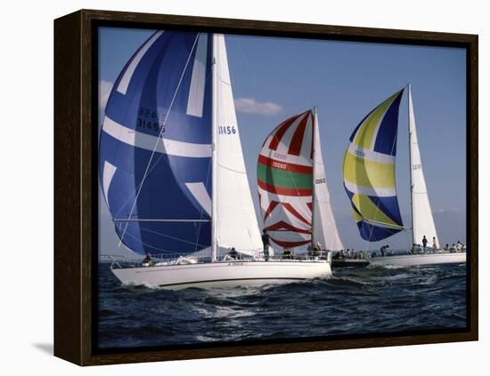 Three Sailboats-null-Framed Premier Image Canvas