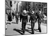 Three Sailors Walking on Fifth Avenue in Midtown-Alfred Eisenstaedt-Mounted Photographic Print