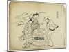 Three Sake Tasters. 1710-Okumura Masanobu-Mounted Giclee Print