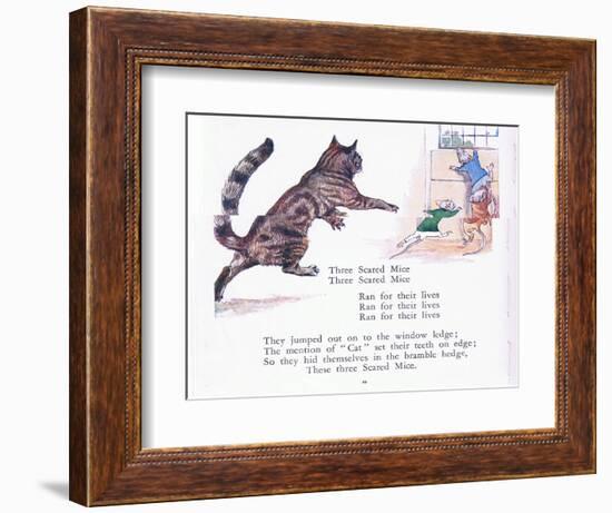 Three Scared Mice, Three Scared Mice, Ran for their Lives-Walton Corbould-Framed Giclee Print