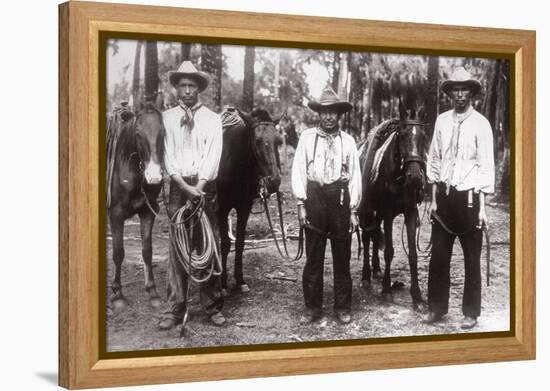 Three Seminole Indians-American Photographer-Framed Premier Image Canvas