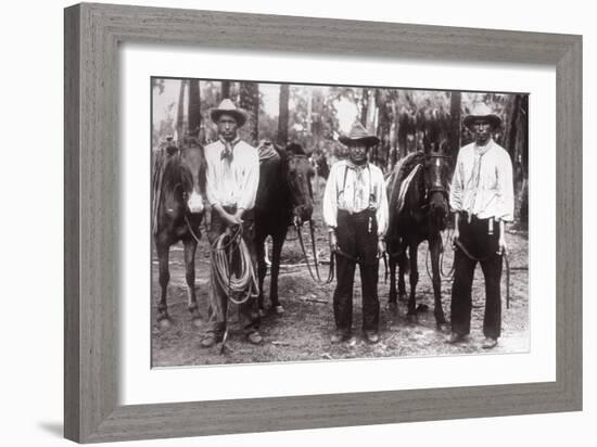 Three Seminole Indians-American Photographer-Framed Photographic Print