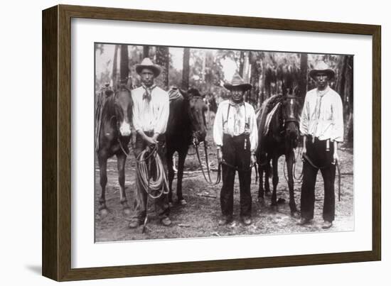 Three Seminole Indians-American Photographer-Framed Photographic Print