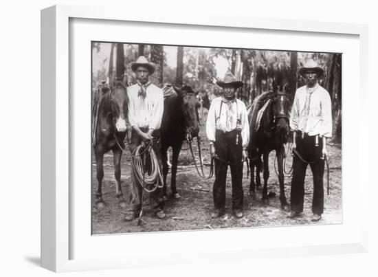 Three Seminole Indians-American Photographer-Framed Photographic Print
