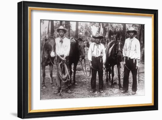 Three Seminole Indians-American Photographer-Framed Photographic Print