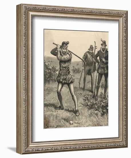 Three Seventeenth Century Golfers-Stanley Berkeley-Framed Art Print