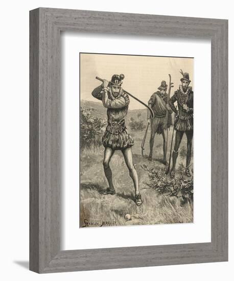 Three Seventeenth Century Golfers-Stanley Berkeley-Framed Art Print