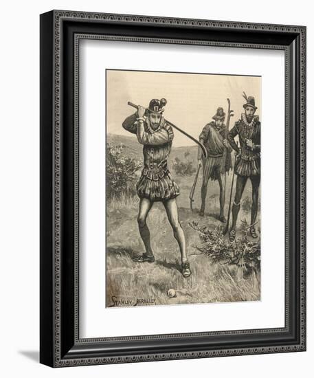 Three Seventeenth Century Golfers-Stanley Berkeley-Framed Art Print