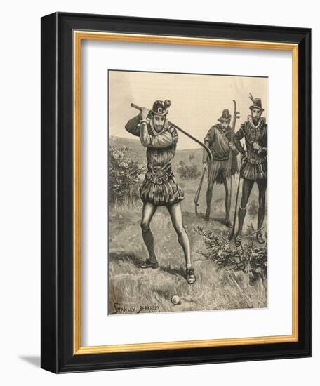 Three Seventeenth Century Golfers-Stanley Berkeley-Framed Art Print