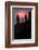 Three Sisters formation silhouetted at sunset, Monument Valley, Arizona-Adam Jones-Framed Photographic Print